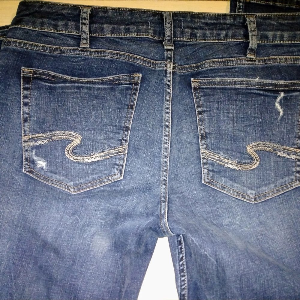 Women's Silver Jean Co Elyse Capri